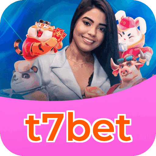 Interface do aplicativo t7bet mostrando jogos disponíveis no iOS e Android